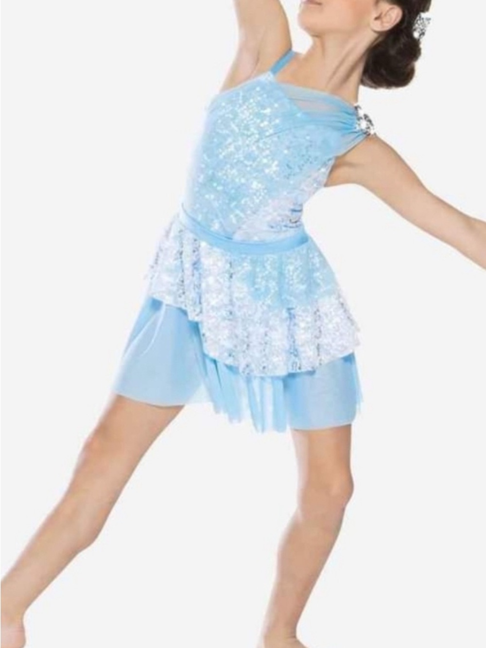 Revolution LC Sparkling Light Blue Girls' Dance Costume